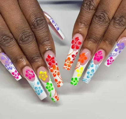 Strawberry & Bear Themed Fake Nails