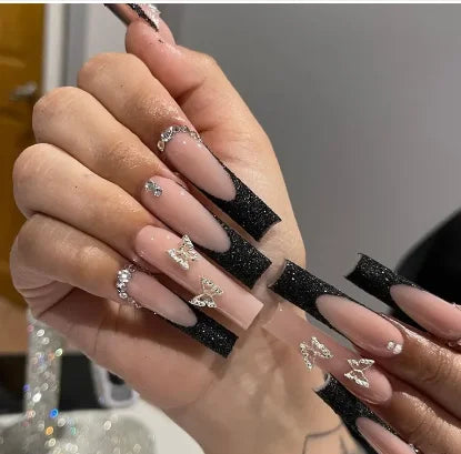 Strawberry & Bear Themed Fake Nails